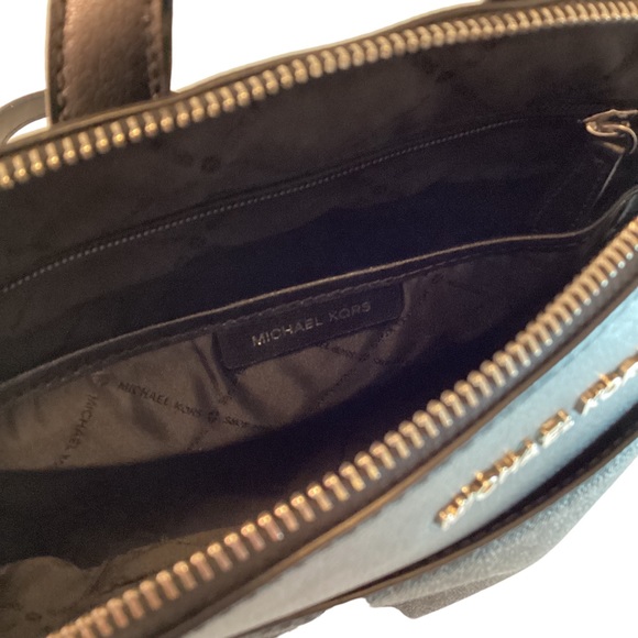 MICHAEL KORS Backpack Leather EMMY Large Dome BLACK Monogram 35H9SY3B7B - Picture 12 of 13